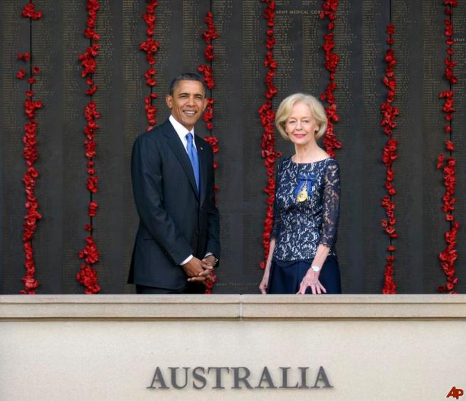 "The cat's out of the bag, the horses are out of the barn, whatever the metaphor is, it's happening,"  Barack-obama-quentin-bryce-2011-11-16-18-19-26