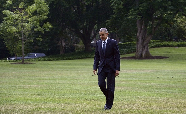 WASHINGTON, DC - JUNE 16: U.S. President Barack Obama walks back to the residence of the White House June 16, 2016 in Washington, DC. The president traveled to Orlando, Florida to pay respects to the victims of Sunday's nightclub mass shooting and to stand in solidarity with the community. (Photo by Olivier Douliery-Pool/Getty Images)
